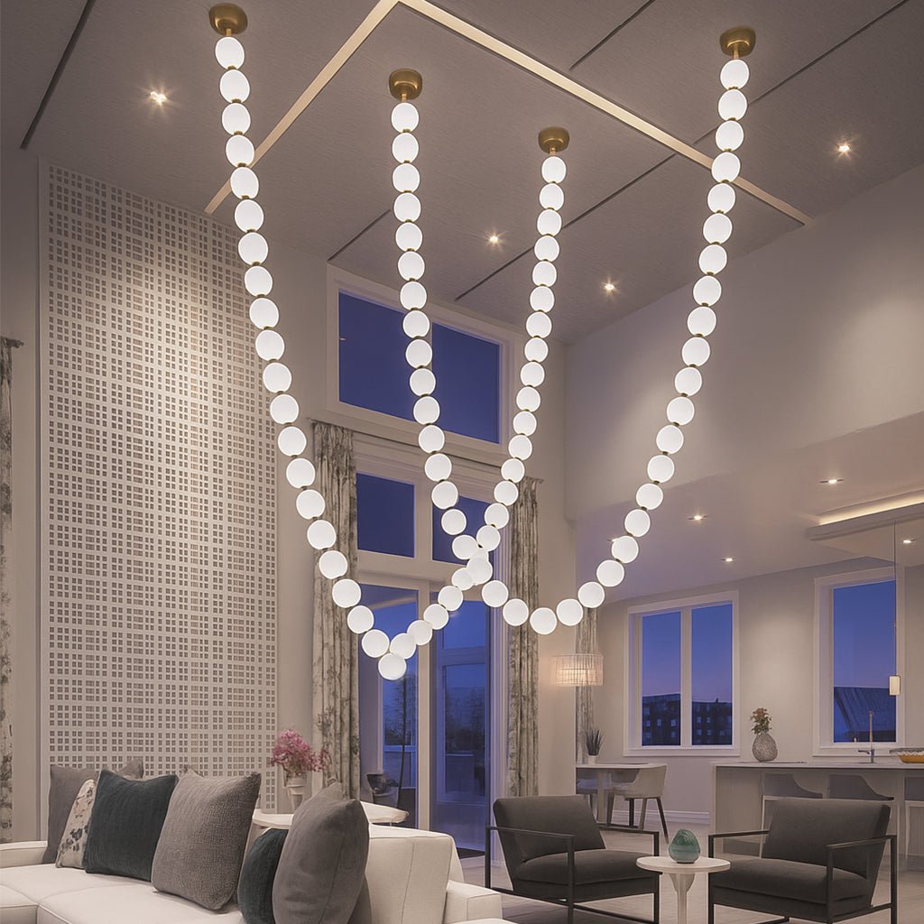 X - Pearl Necklace Chandelier - fovolighting